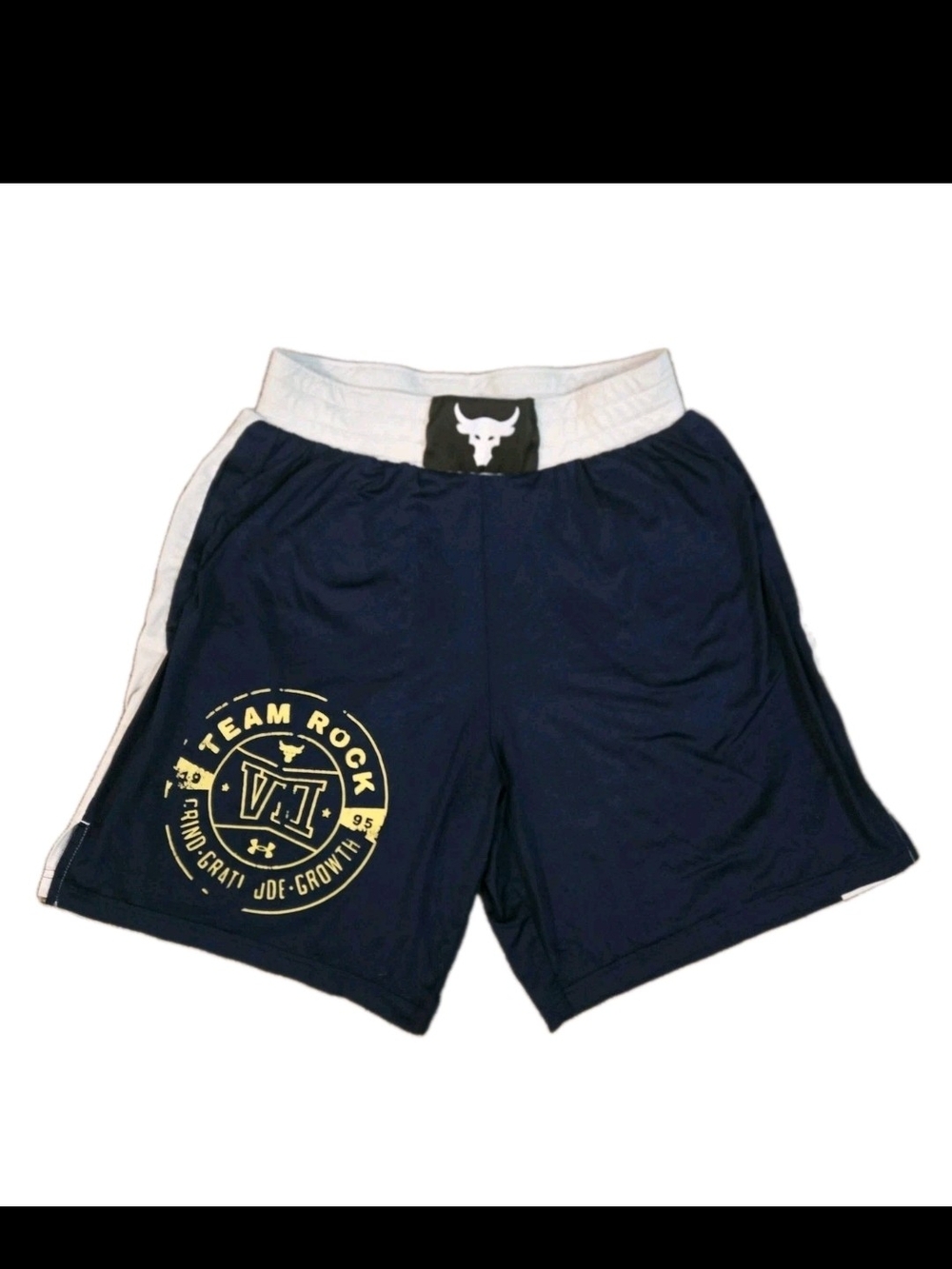 Under Armour Project Rock Boxing Training Shorts Navy Blue Men's Size Medium
